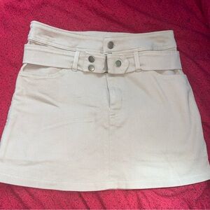 Stitch & Pine Tan Miniskirt